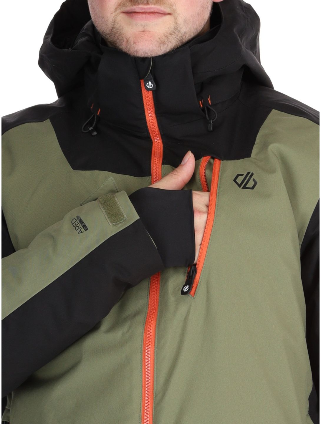 Dare2b, Halfpipe II ski jacket men Black / Olivine Green black, green 