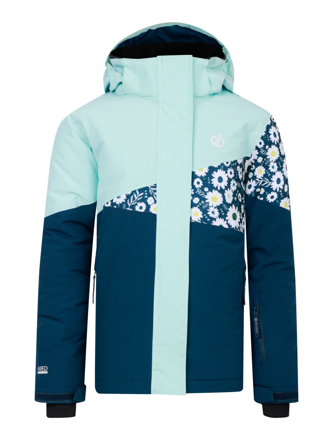 Dare2b, Humour III ski jacket kids Moonlight Denim / Moonlight Denim Daisy Print / Water Ballet blue 