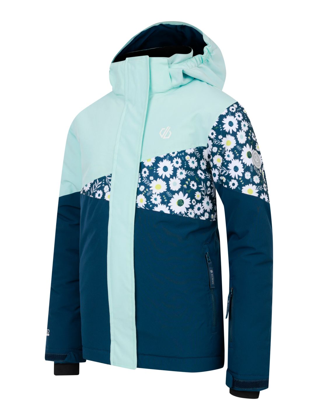 Dare2b, Humour III ski jacket kids Moonlight Denim / Moonlight Denim Daisy Print / Water Ballet blue 