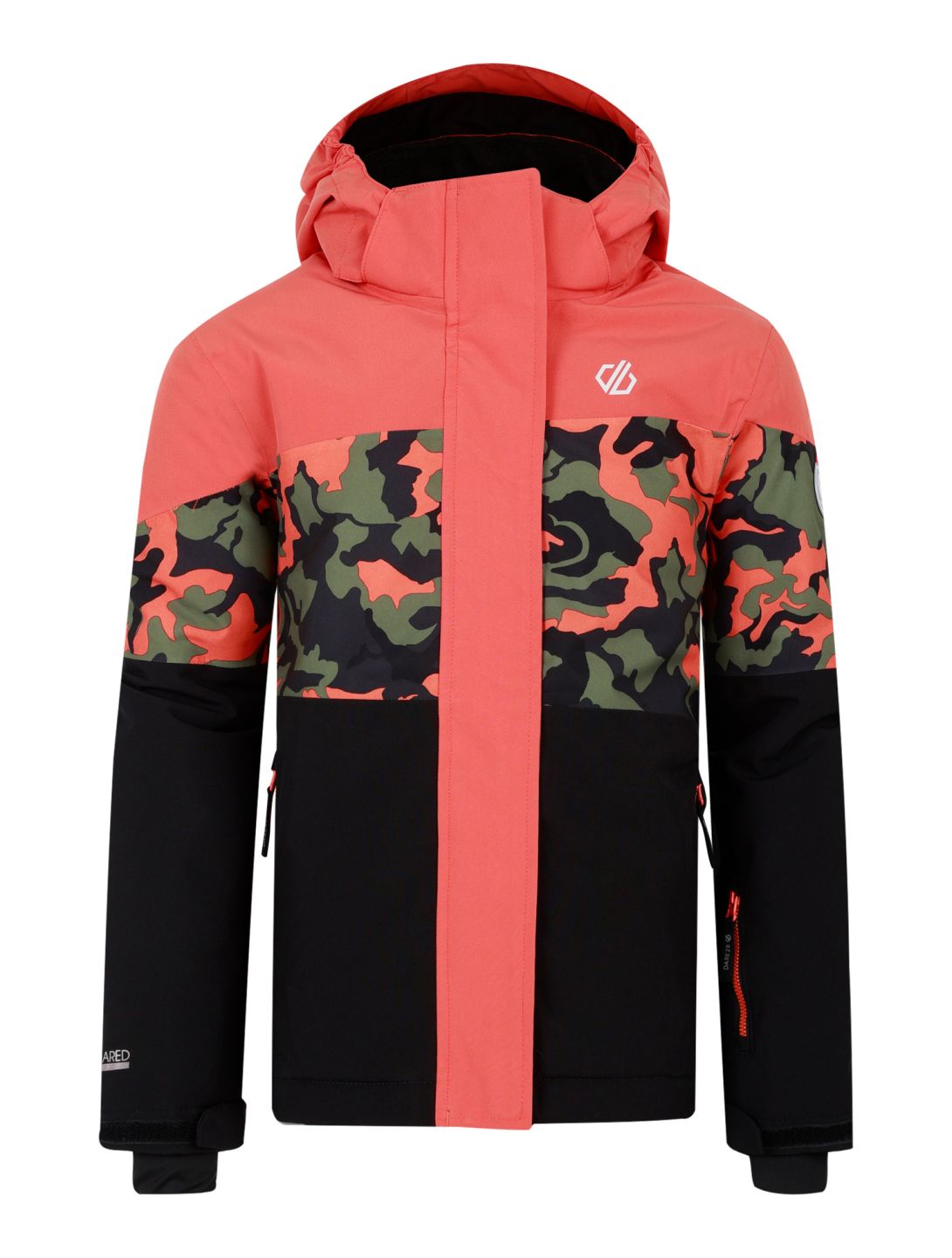 Dare2b, Humour III ski jacket kids Orange Rust / Orange Rust Camo Print / Black black, orange 