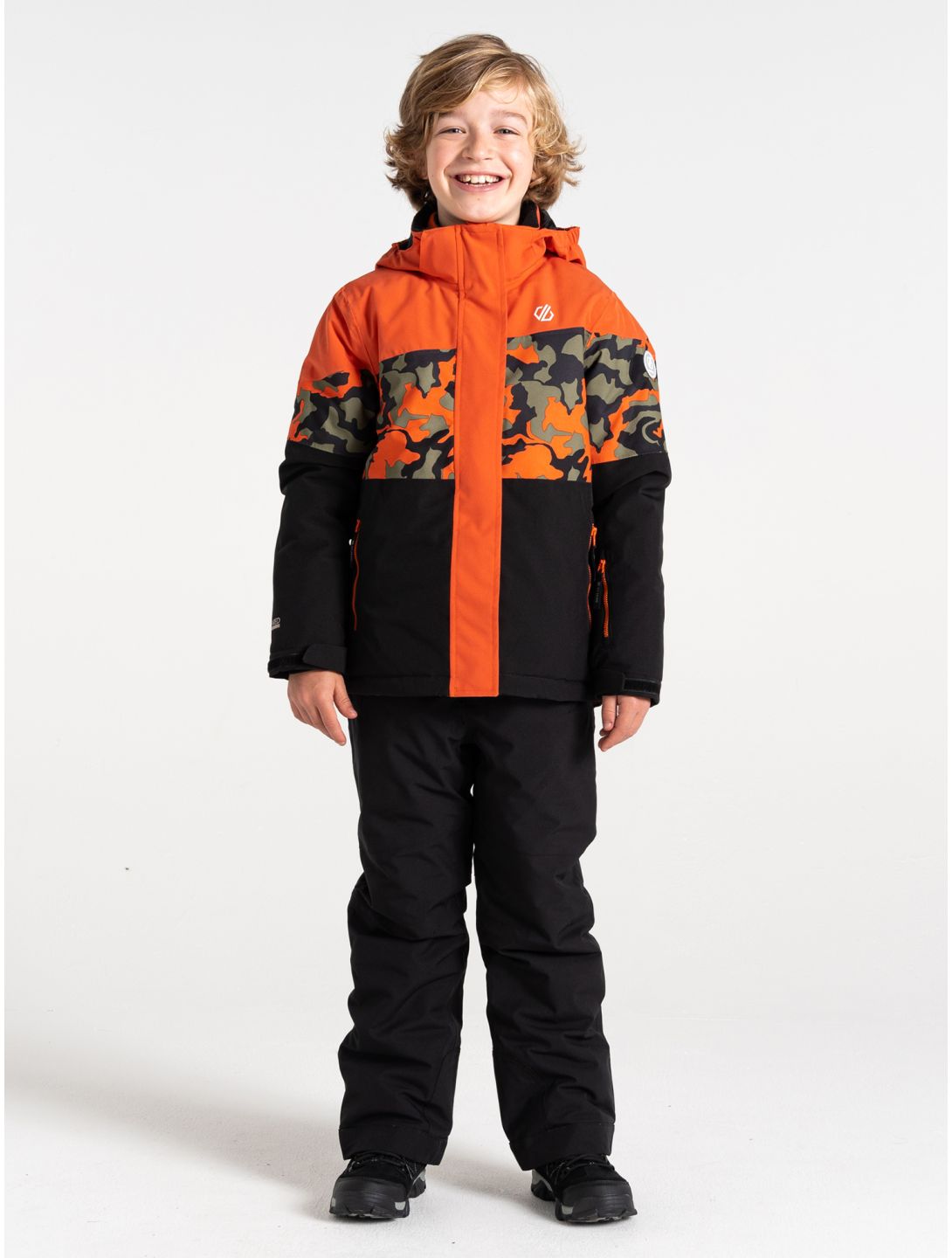 Dare2b, Humour III ski jacket kids Orange Rust / Orange Rust Camo Print / Black black, orange 