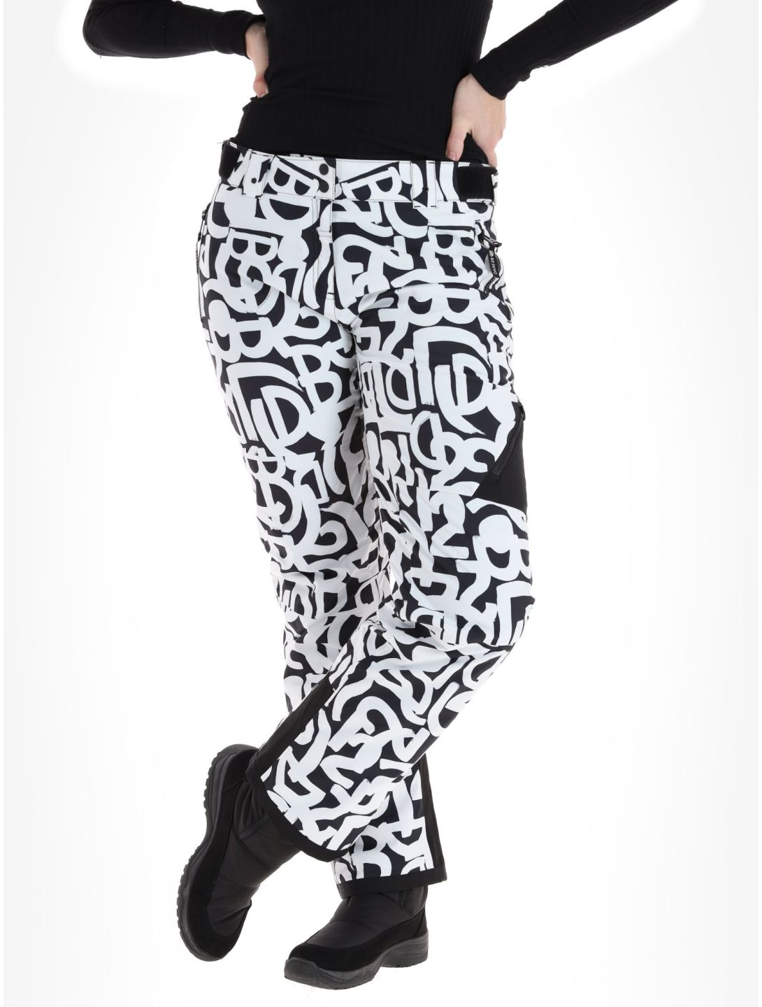 Dare2b, Ice ski pants women Black and White Graffiti Print black, white 