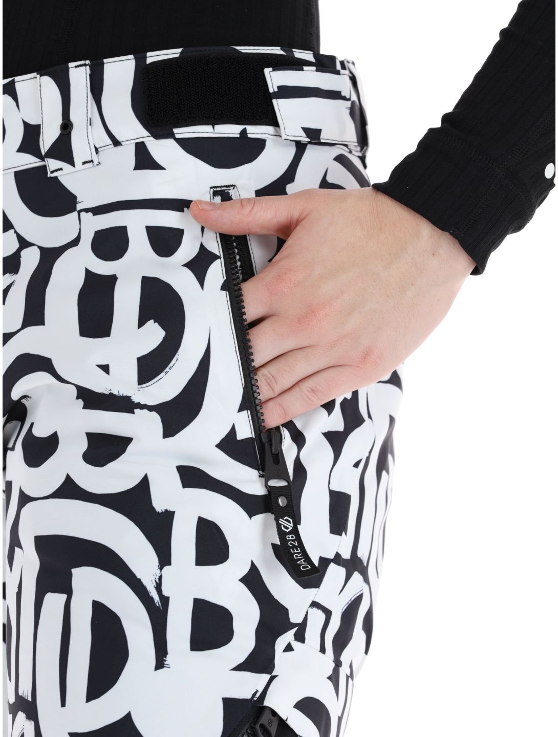 Dare2b, Ice ski pants women Black and White Graffiti Print black, white 