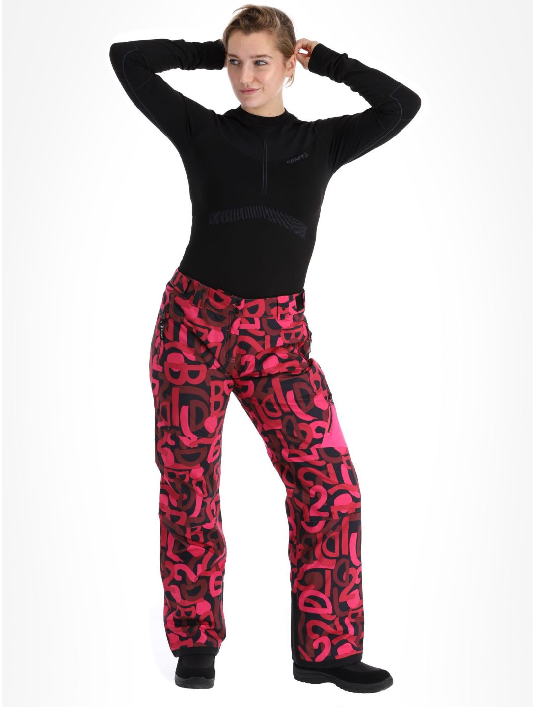 Dare2b, Ice ski pants women Pure Pink Graffiti Print pink 