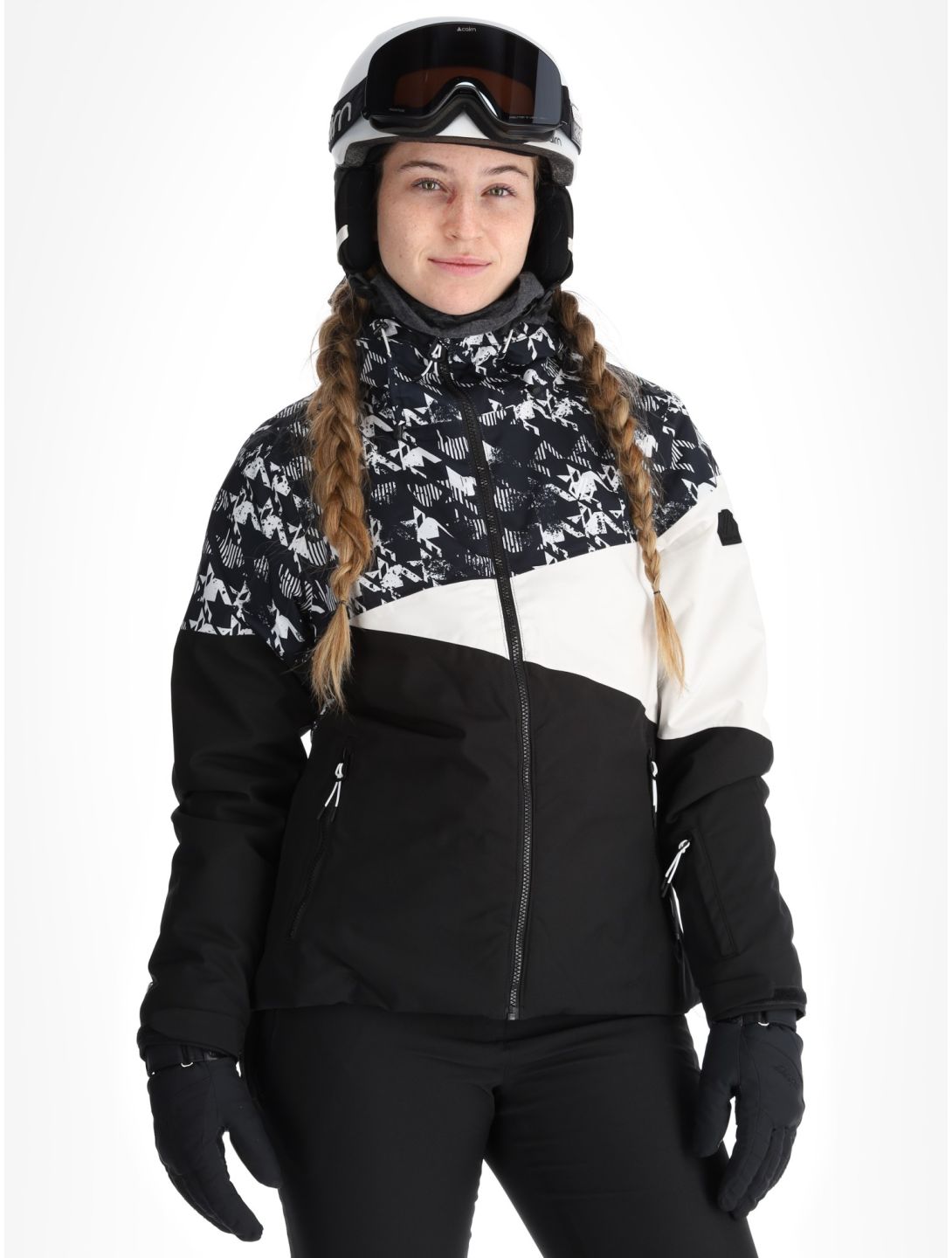 Dare2b, Ice III ski jacket women Black Distressed Dogtooth Print black, white 