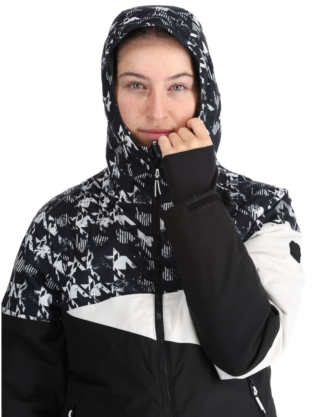 Dare2b, Ice III ski jacket women Black Distressed Dogtooth Print black, white 