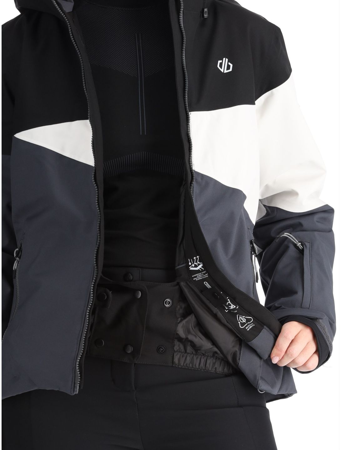 Dare2b, Ice III ski jacket women Black / Ebony black, grey 