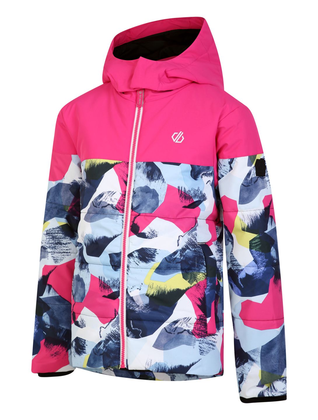 Dare2b, Liftie ski jacket kids Pure Pink / Quiet Blue Abstract Mountain Print blue, pink 