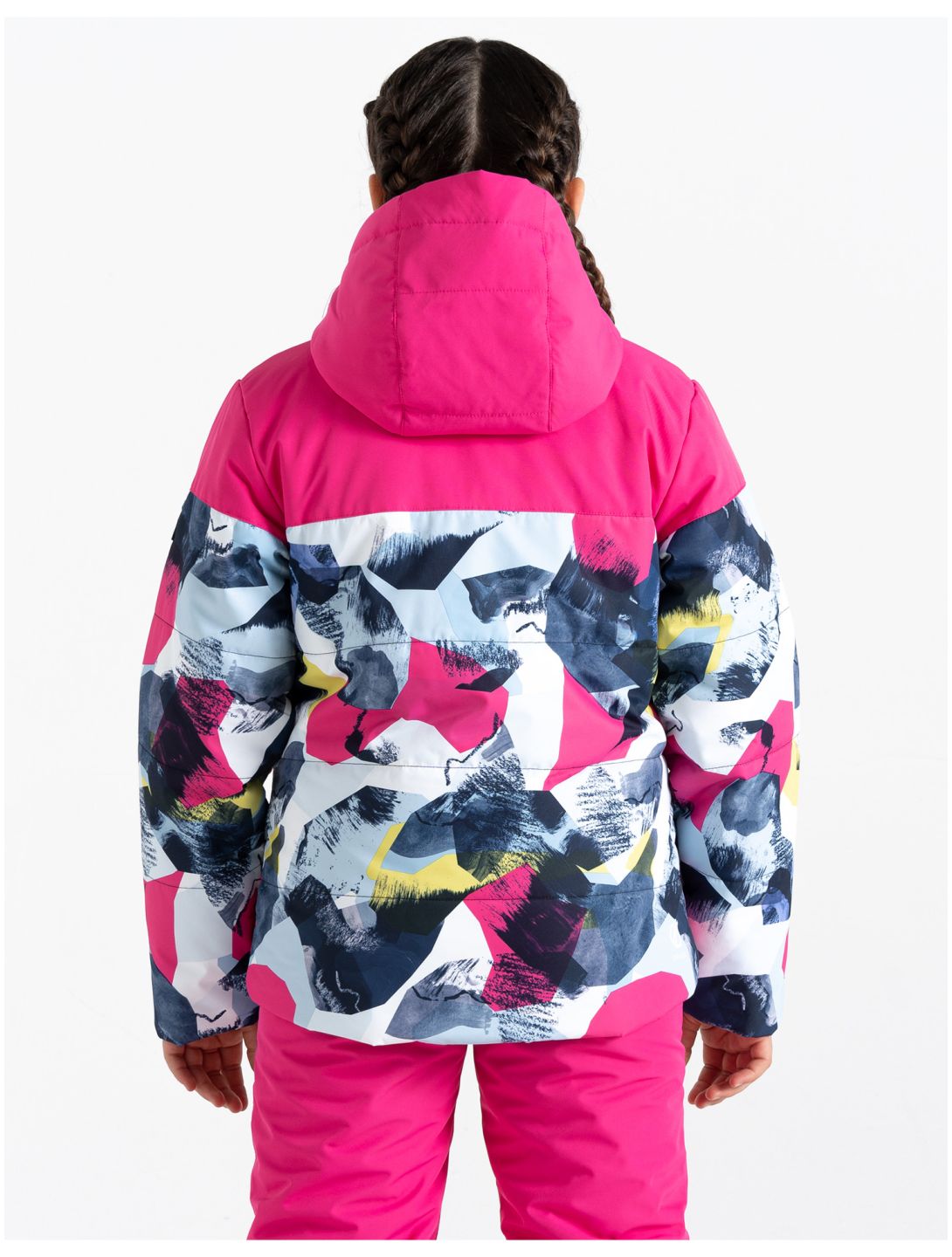 Dare2b, Liftie ski jacket kids Pure Pink / Quiet Blue Abstract Mountain Print blue, pink 