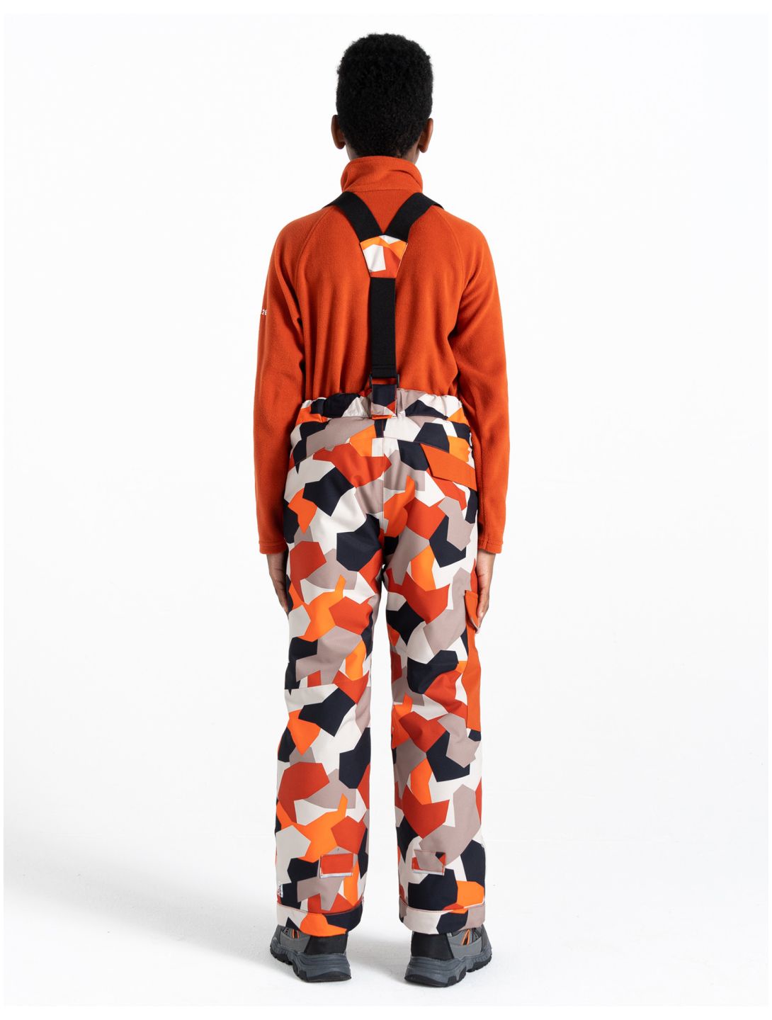 Dare2b, Pow ski pants kids Puffins Orange Geo Camo Print orange 