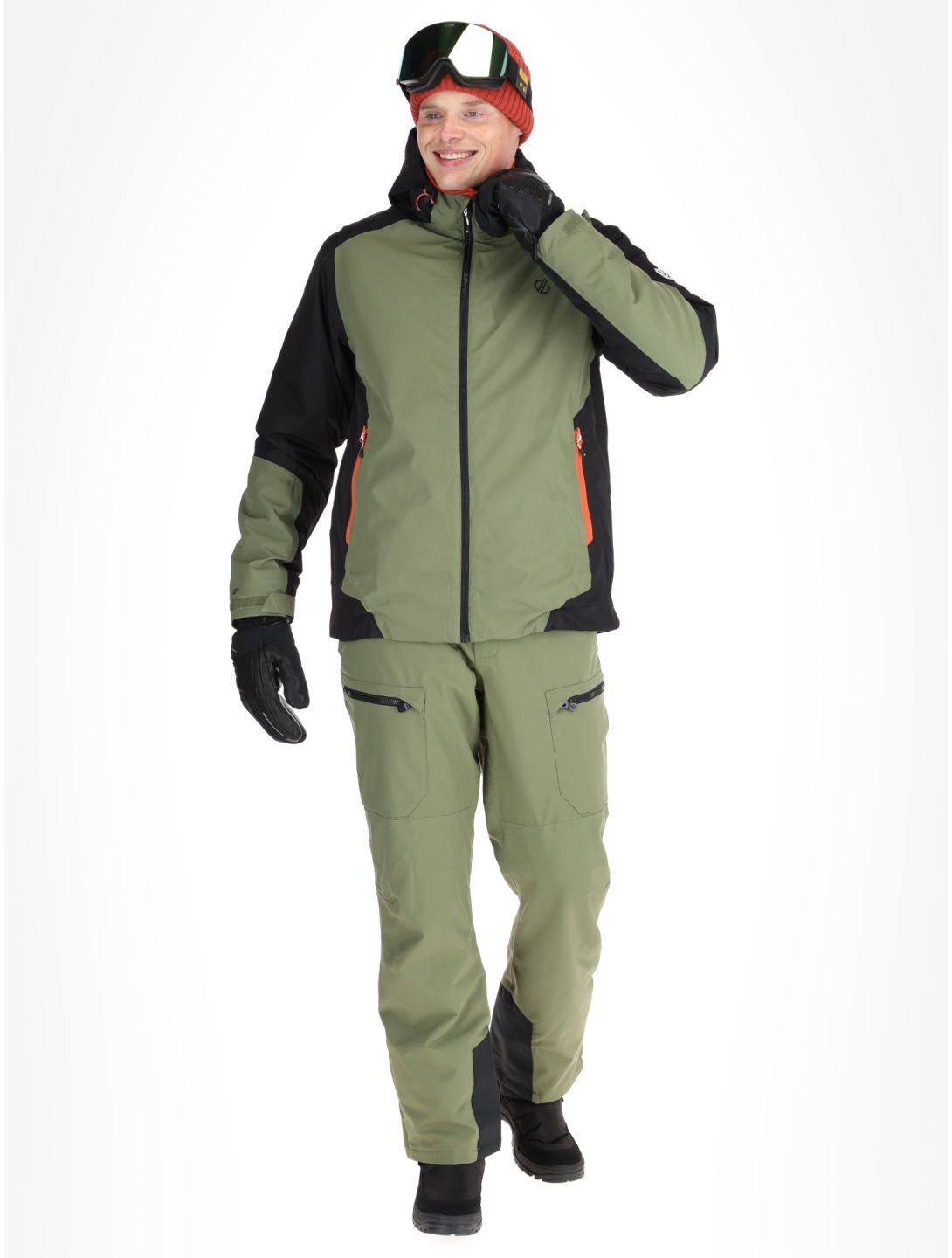 Dare2b, Precision II ski jacket men Black / Olivine Green black, green 