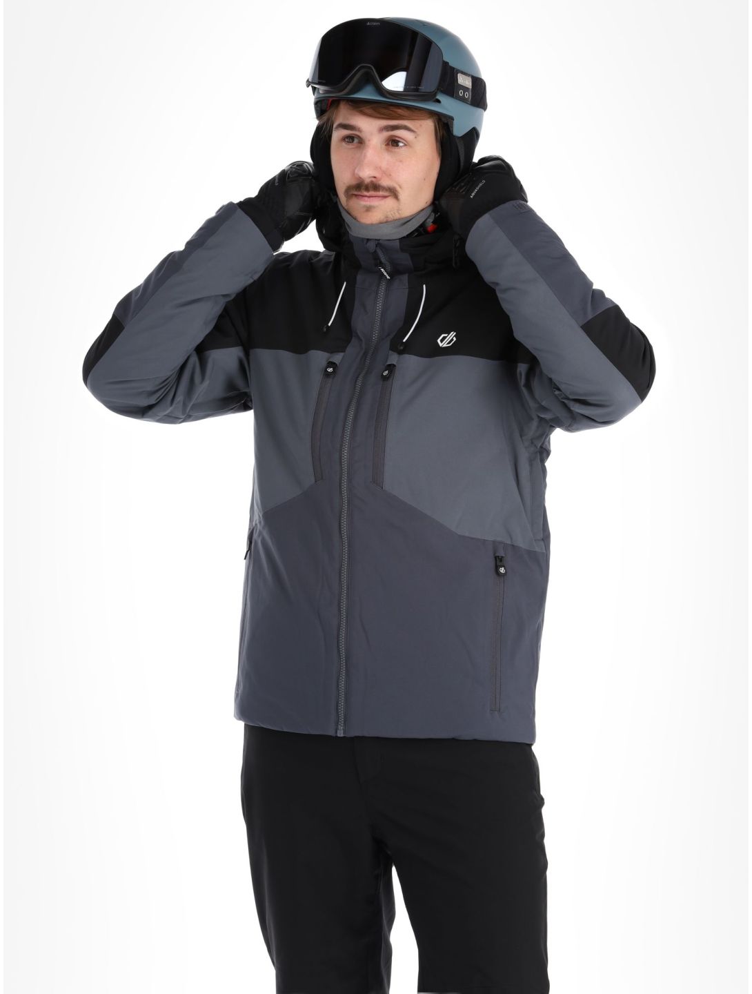 Dare2b, Slopeside ski jacket men Black / Ebony black, grey 