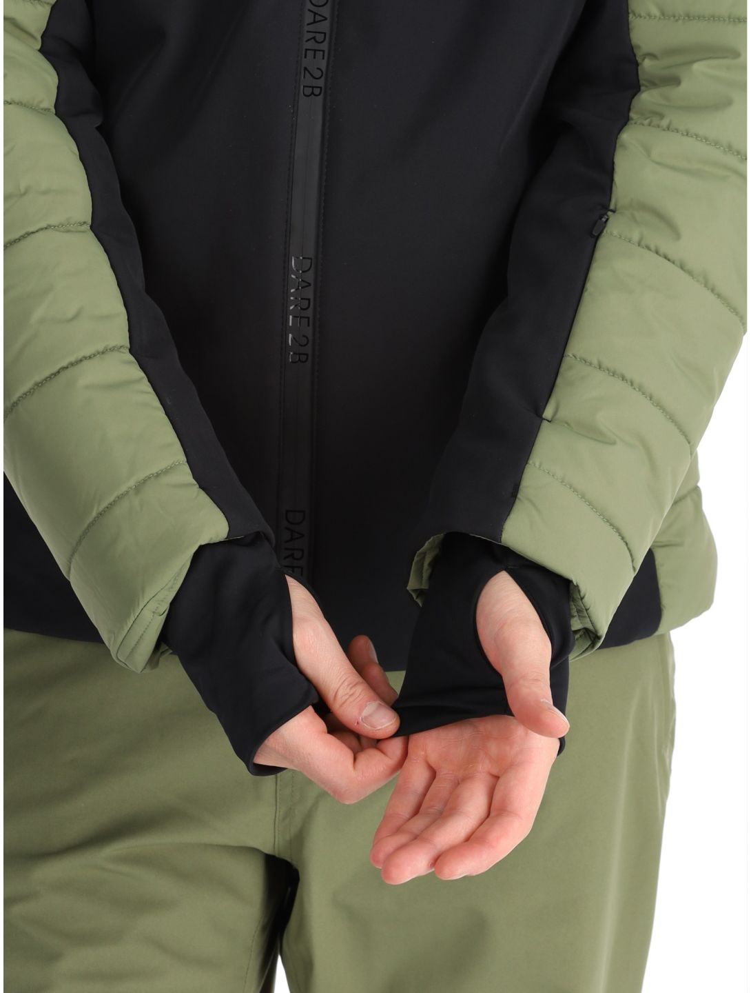 Dare2b, Speed softshell ski jacket men Olivine Green / Black black, green 