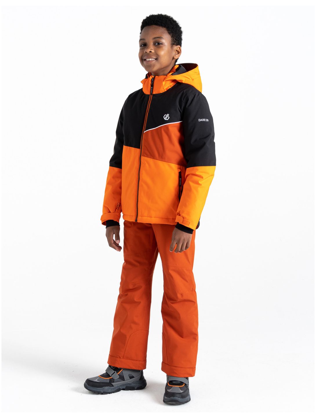 Dare2b, Steazy ski jacket kids Puffins Orange/Black black, orange 