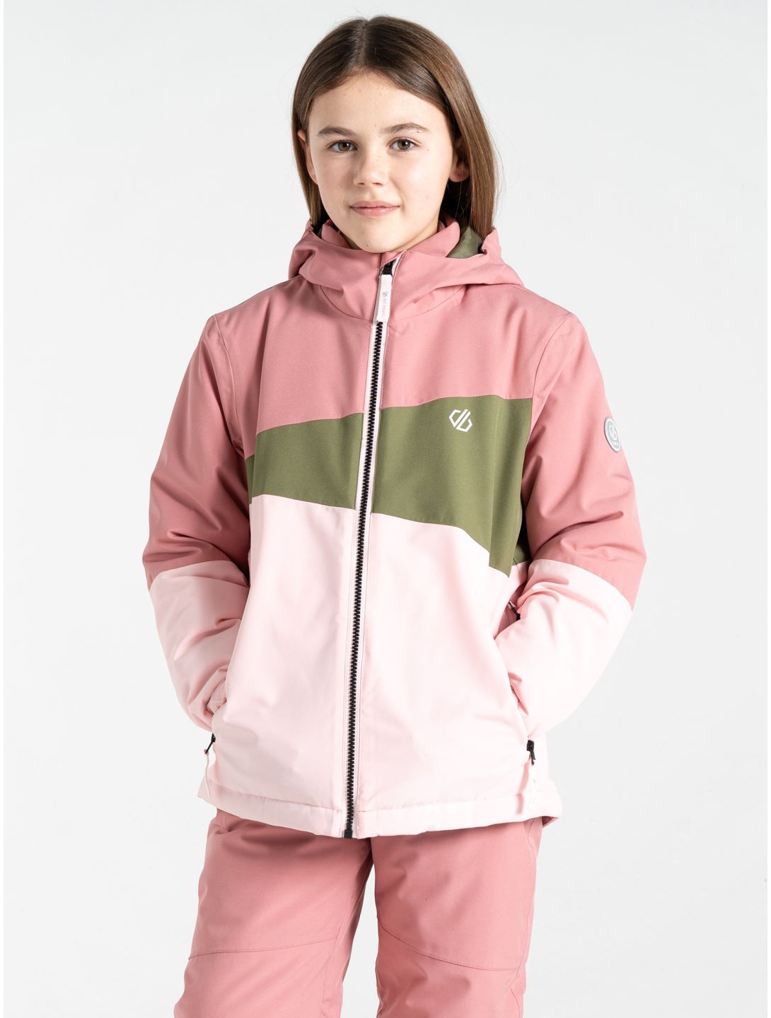 Dare2b, Steazy III ski jacket kids Dusty Rose / Olivine Green / Crystal Rose green, pink 