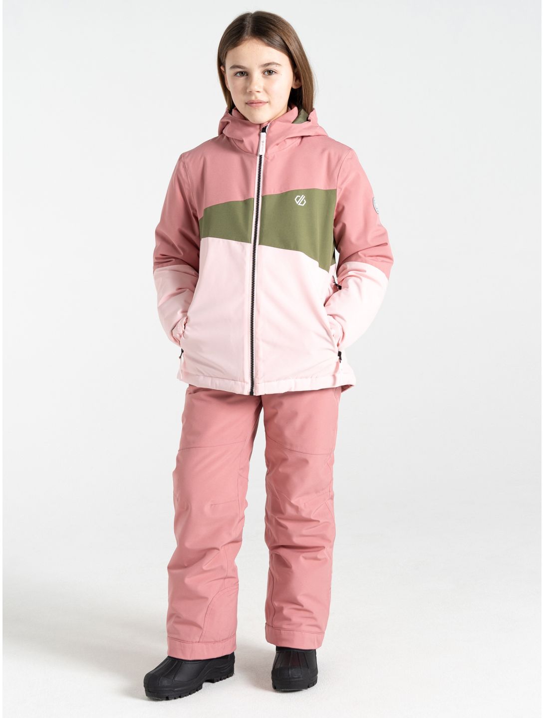 Dare2b, Steazy III ski jacket kids Dusty Rose / Olivine Green / Crystal Rose green, pink 