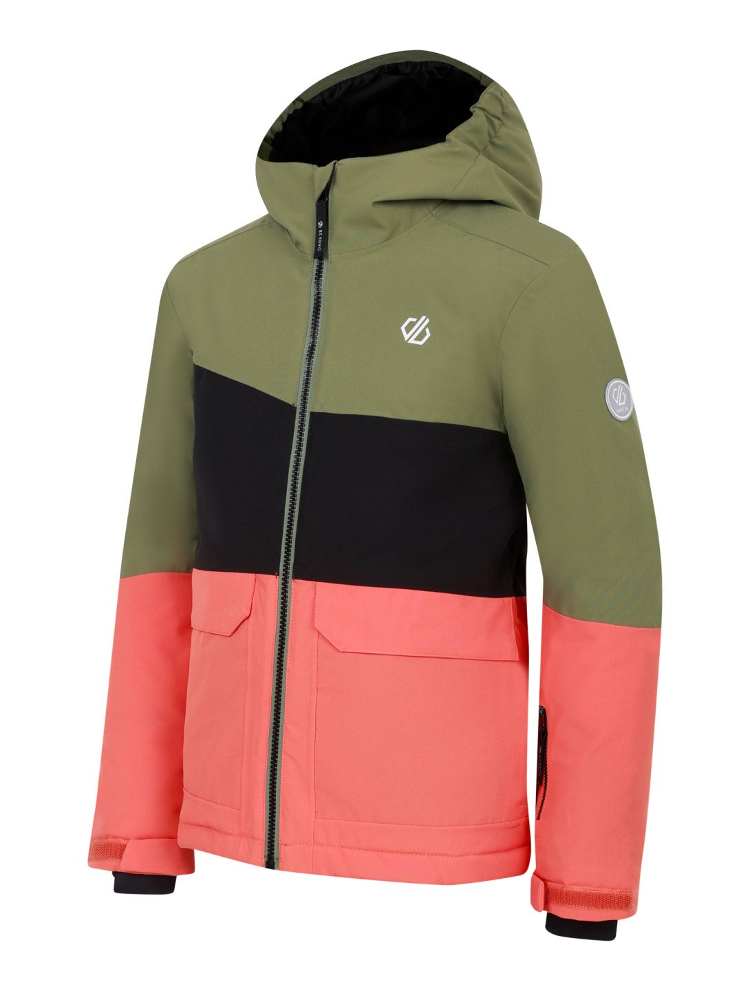 Dare2b, Steazy III ski jacket kids Olivine Green / Black / Orange Rust black, green, orange 