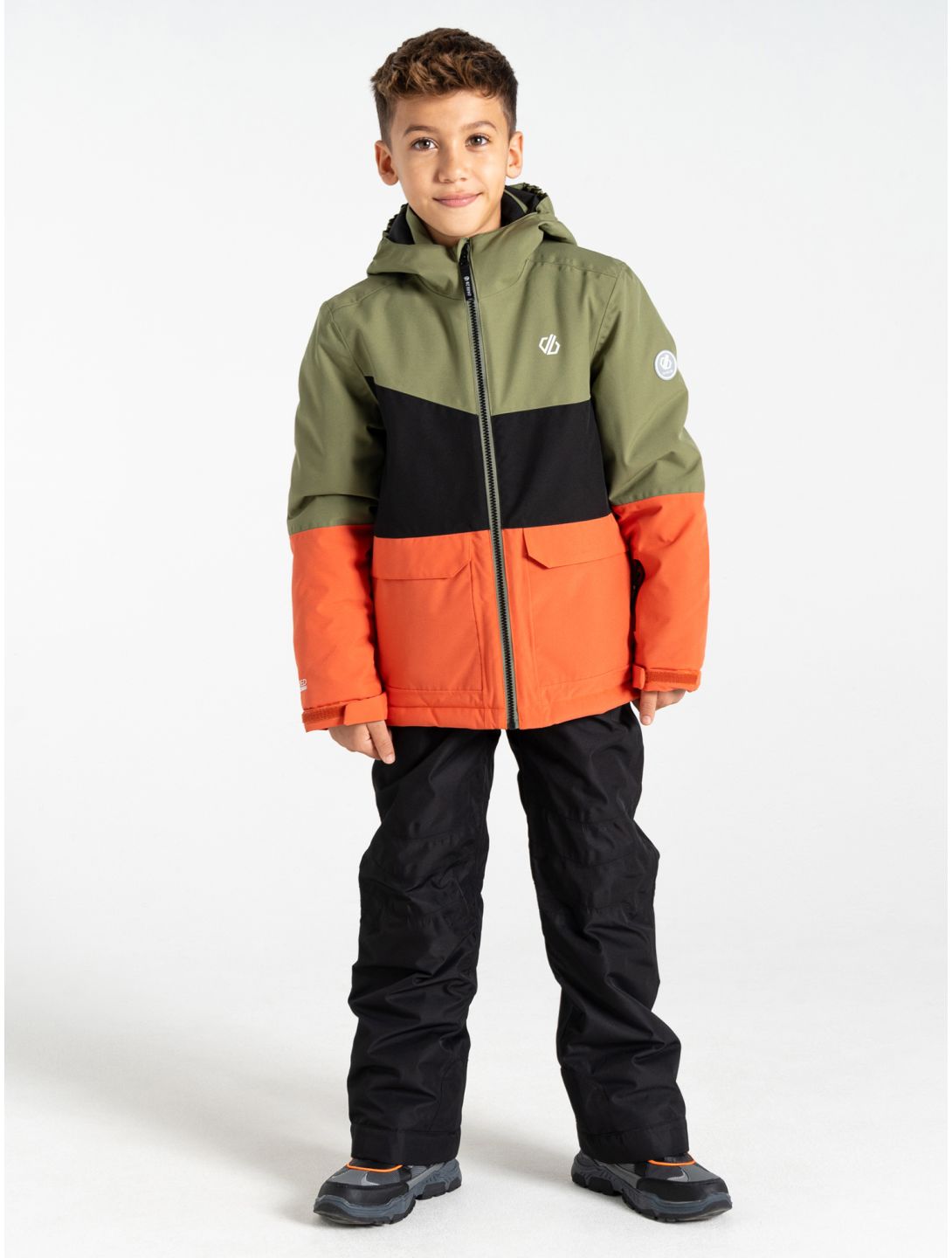 Dare2b, Steazy III ski jacket kids Olivine Green / Black / Orange Rust black, green, orange 