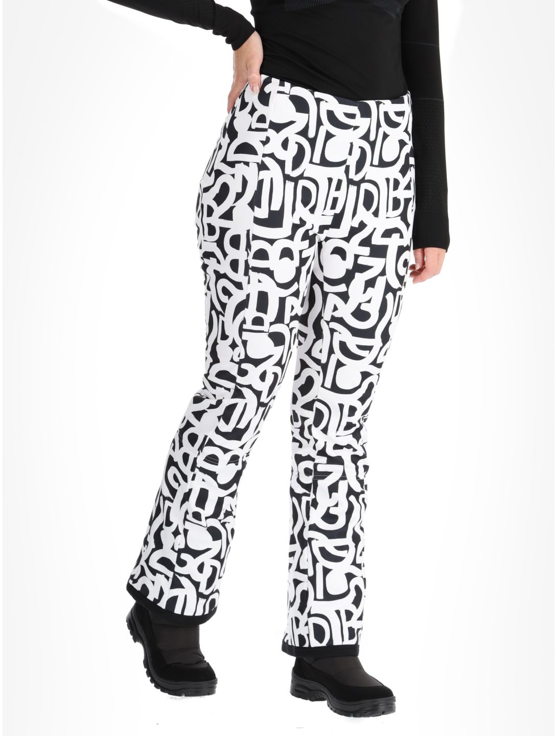 Dare2b, Upshill softshell ski pants women Black and White Graffiti Print black, white 