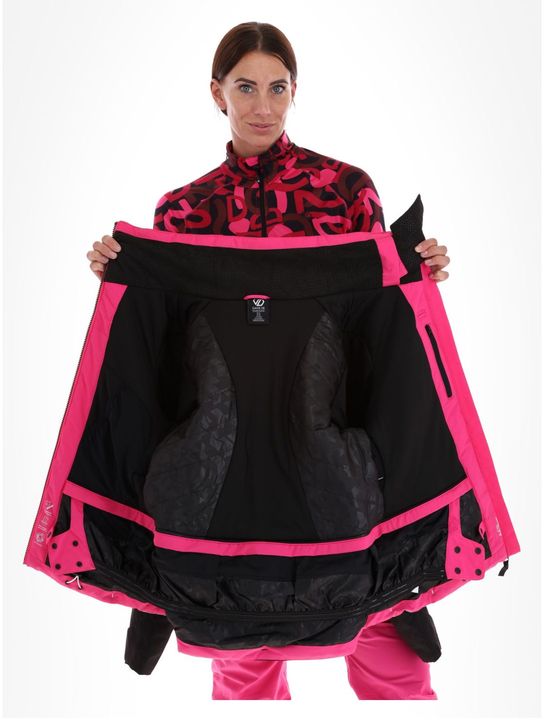 Dare2b, Vitilised ski jacket women PurePink / Blk black, pink 