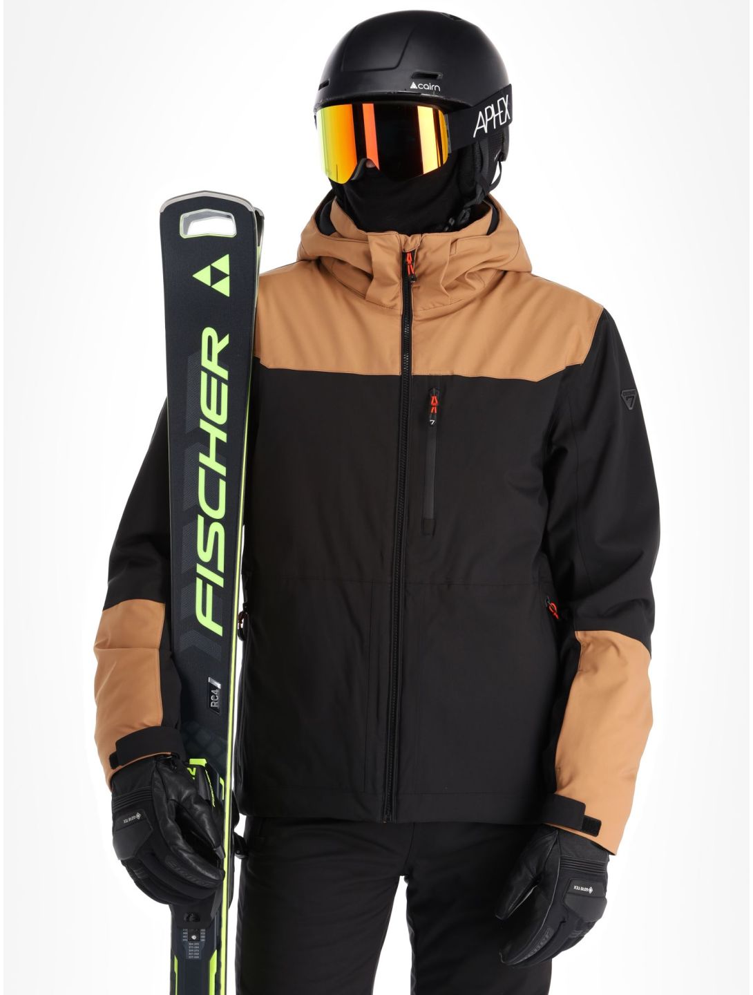 Degre7, Devol ski jacket men Terre black, brown 