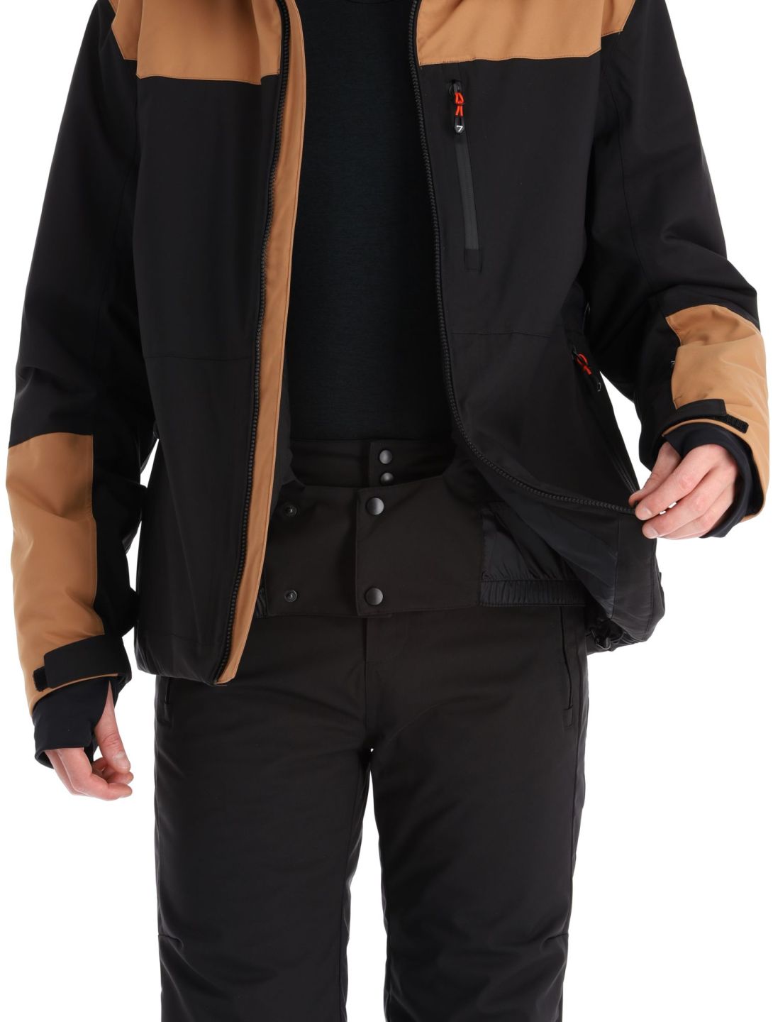 Degre7, Devol ski jacket men Terre black, brown 