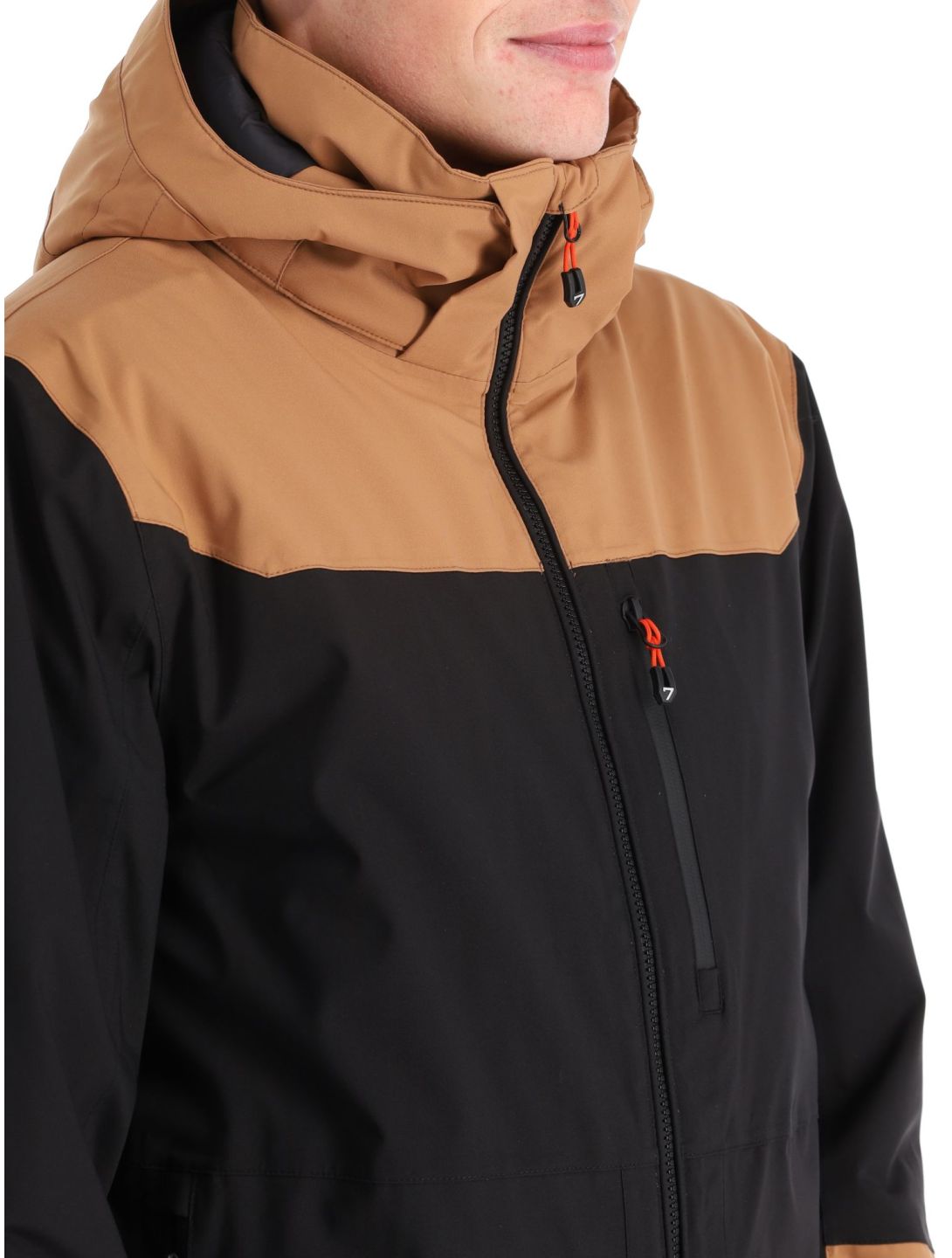 Degre7, Devol ski jacket men Terre black, brown 