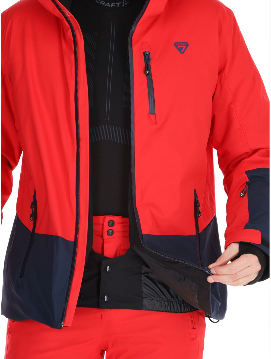 Degre7, Minar ski jacket men True Red red 