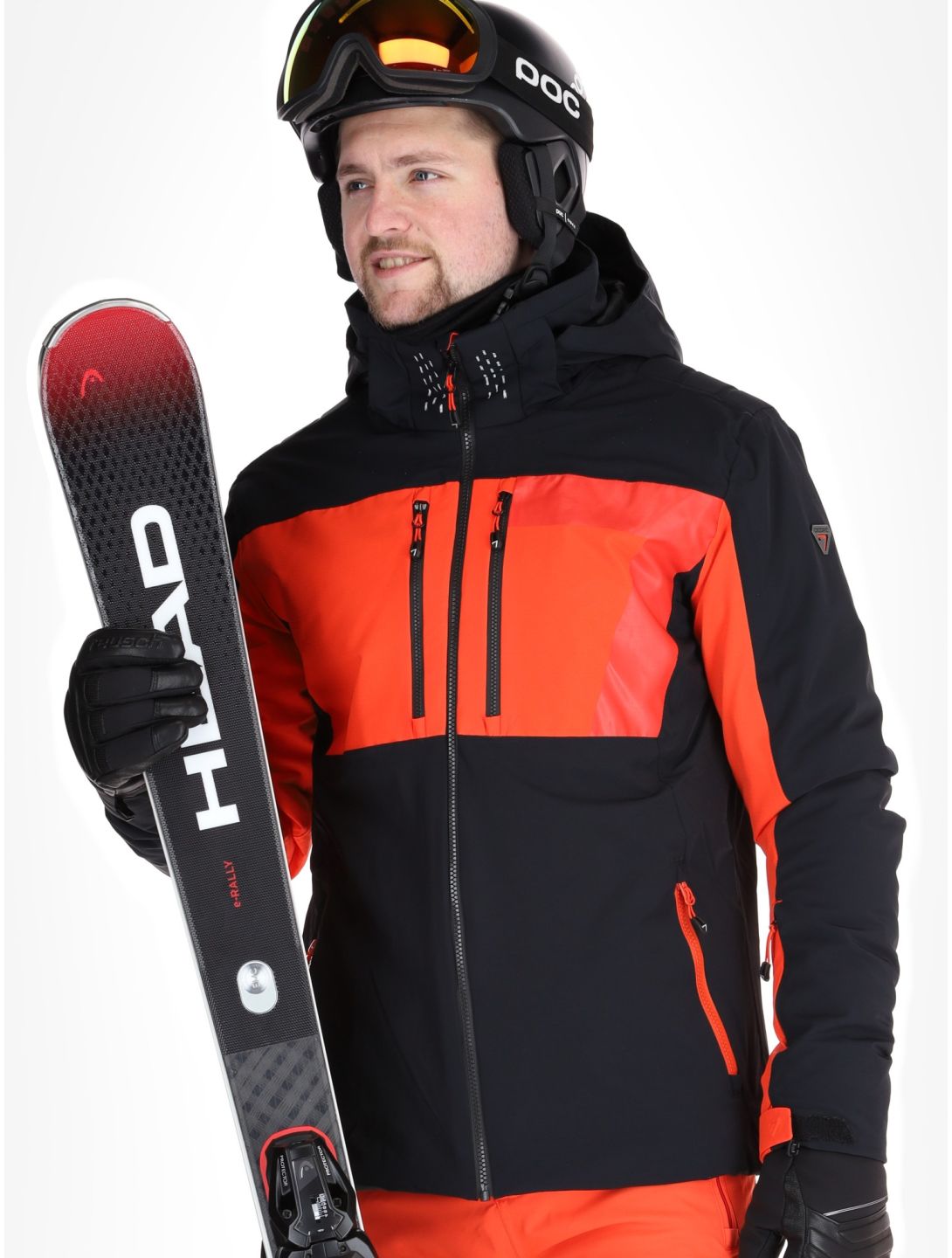 Degre7, Sivin ski jacket men Black red 