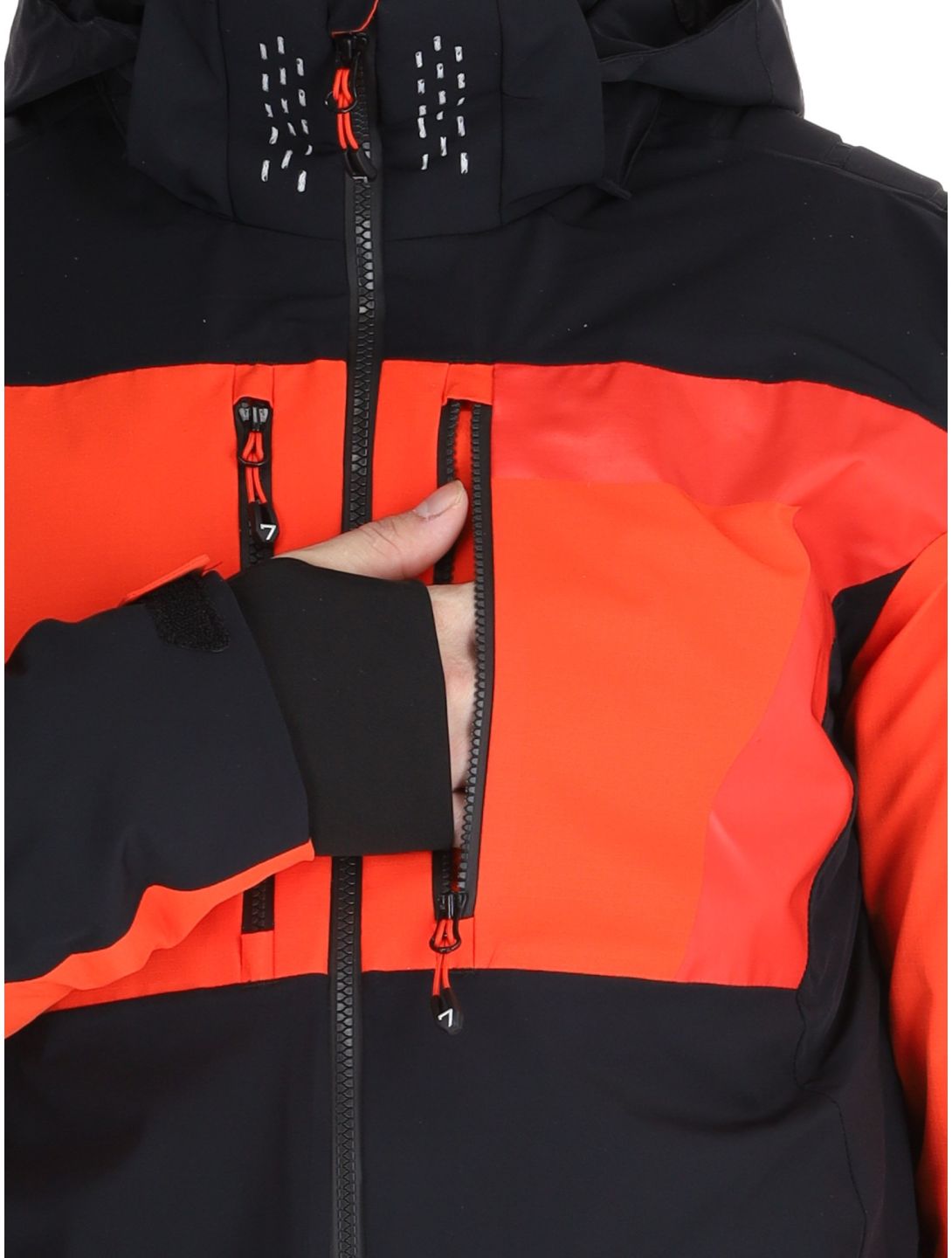 Degre7, Sivin ski jacket men Black red 