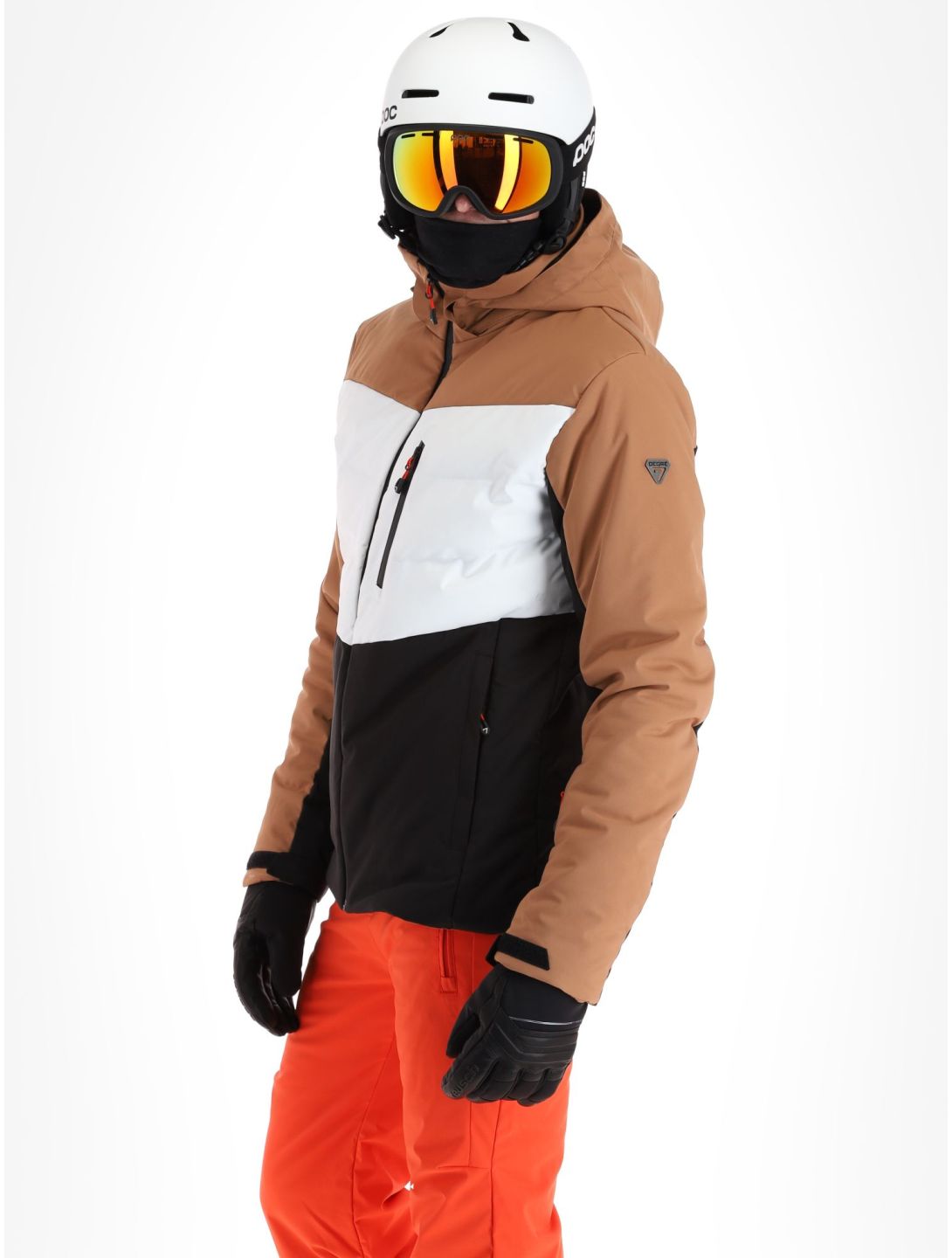 Degre7, Ubay ski jacket men Terre black, white 