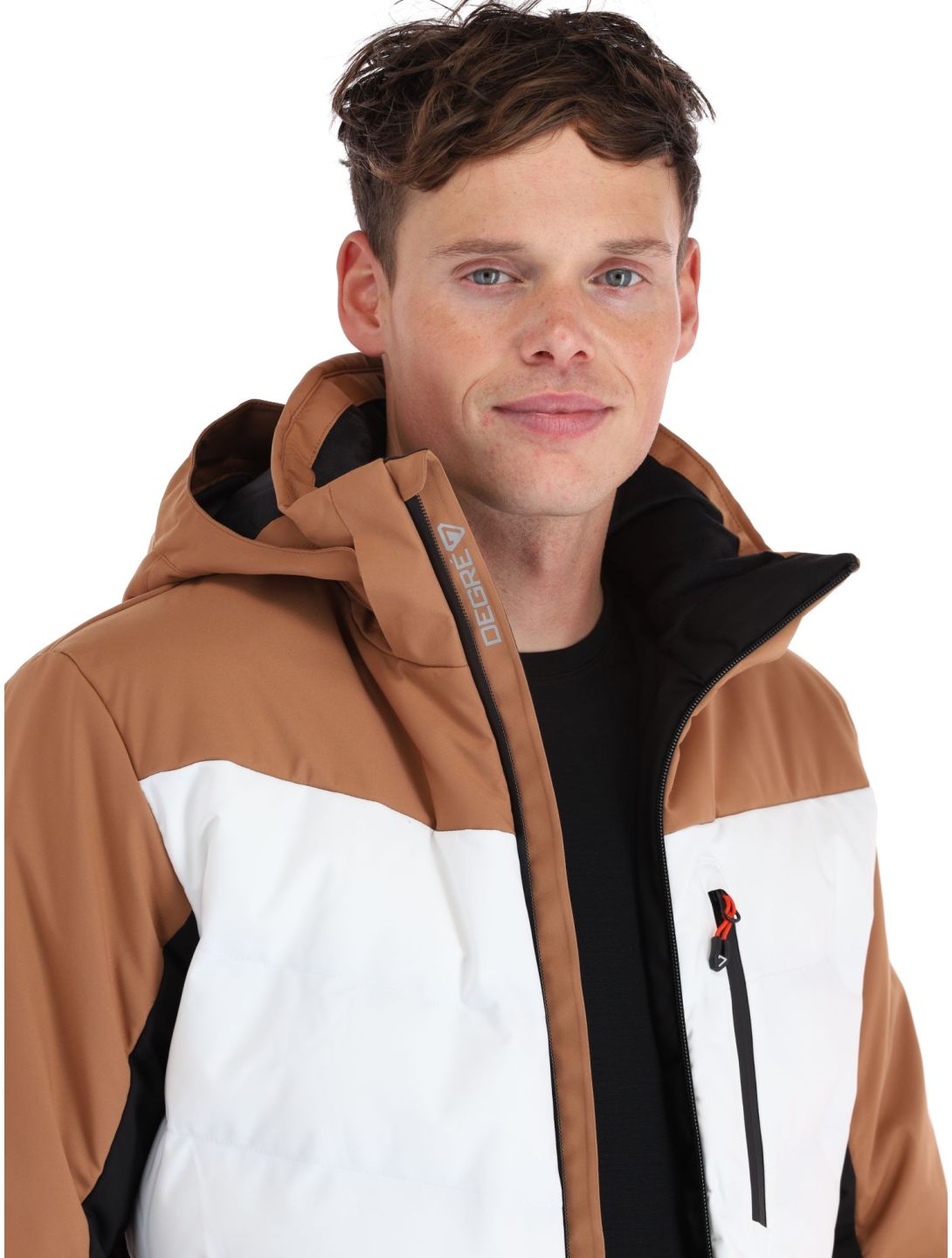 Degre7, Ubay ski jacket men Terre black, white 