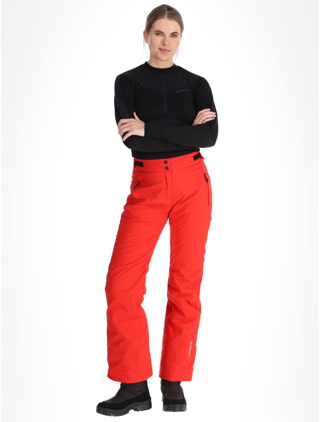 Degre7, Valgau softshell ski pants women True Red red 