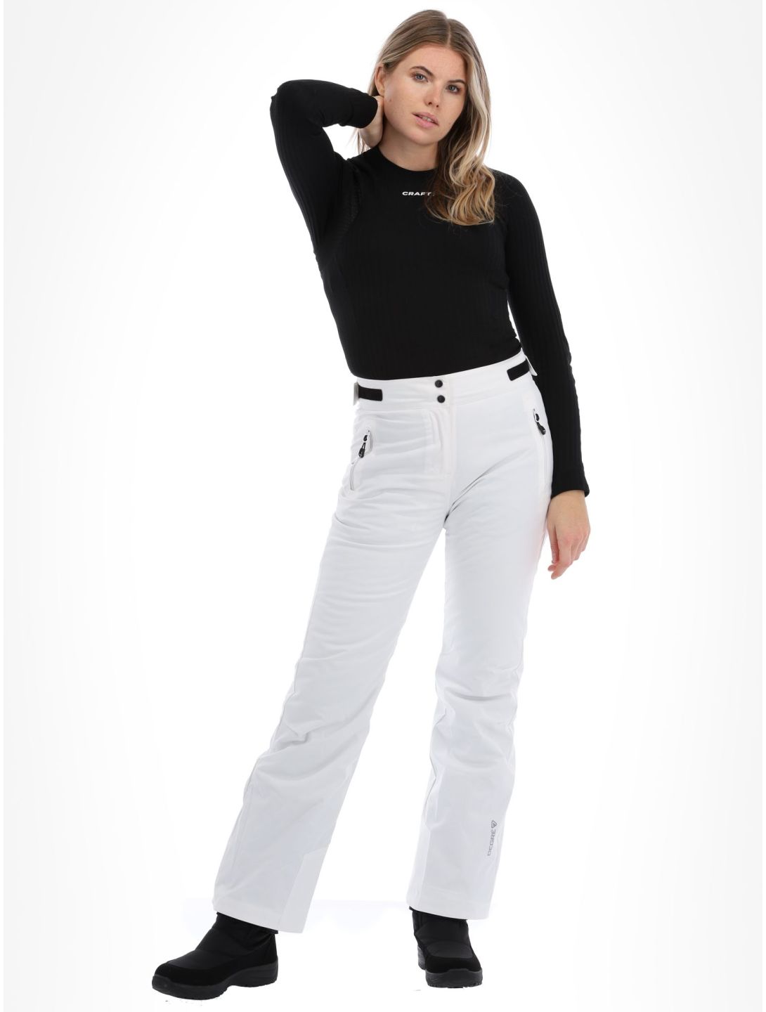 Degre7, Valgau softshell ski pants women White white 