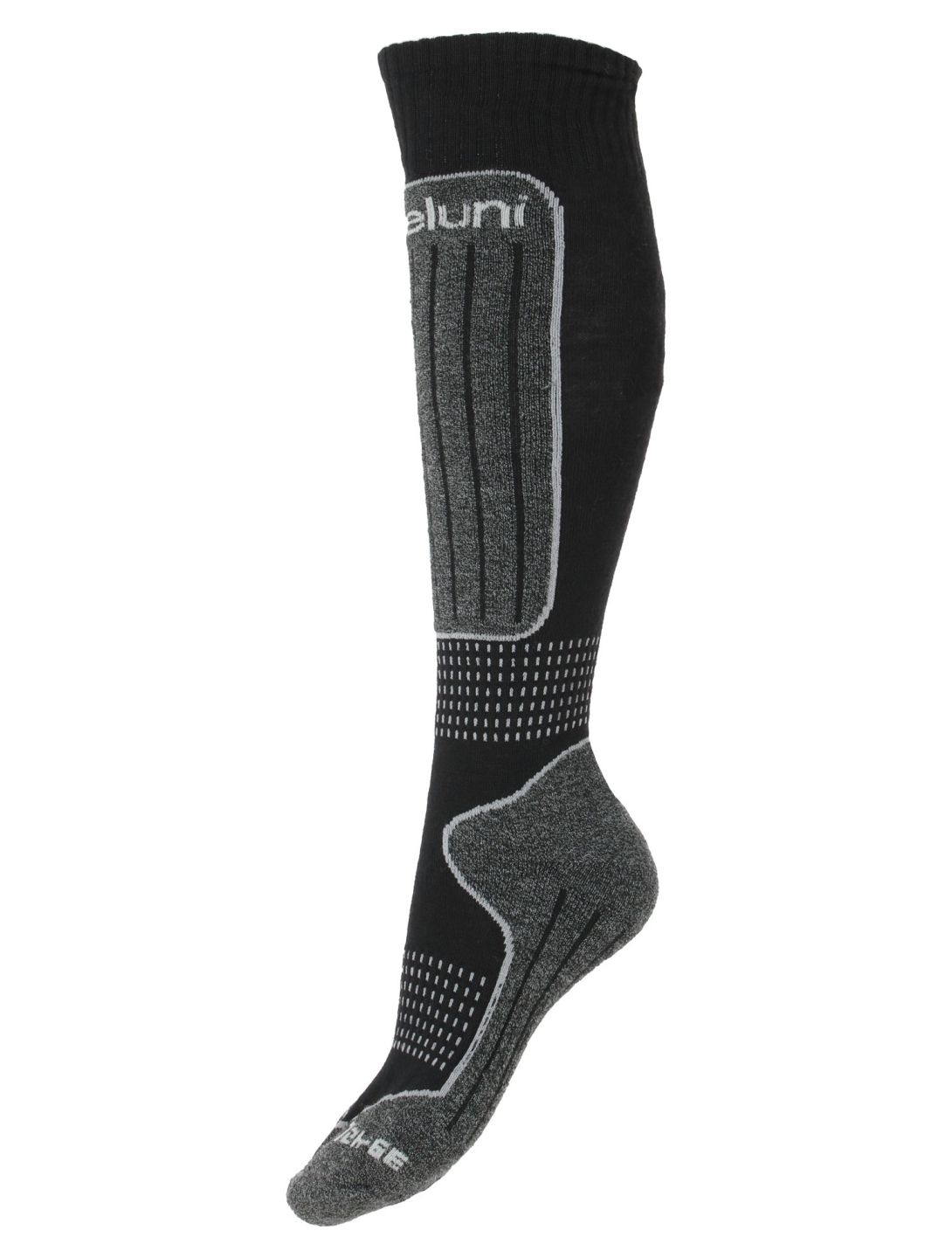 Deluni, Luca 3 Pair ski socks 3 pair kids Black With Grey Lines black, grey 