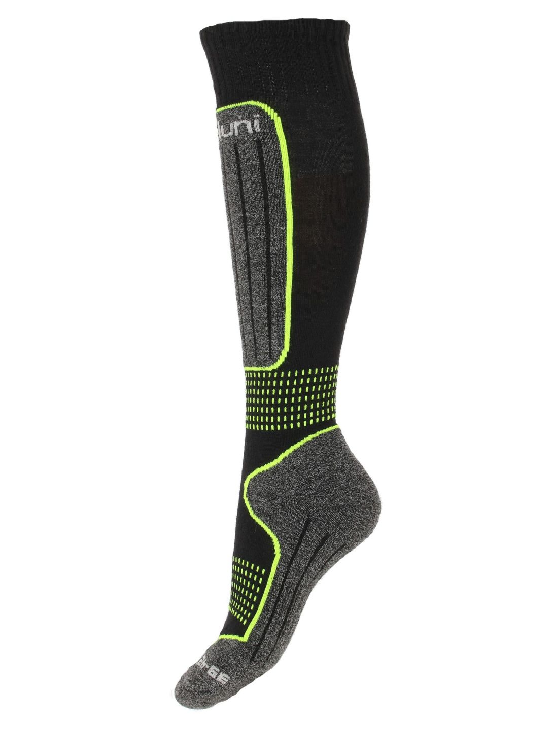 Deluni, Gaia 3 pair ski socks 3 pair unisex Black With Neon Green Lines black, green 