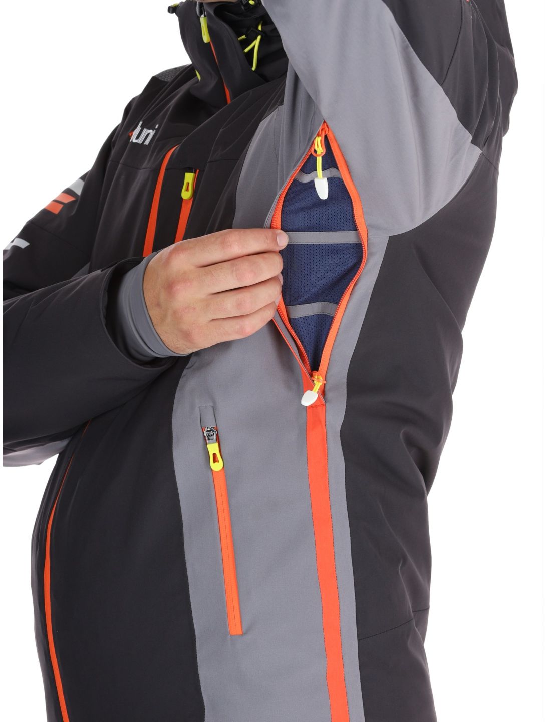 Deluni, Challenger 4 ski jacket men Black / Anthracite black, grey 