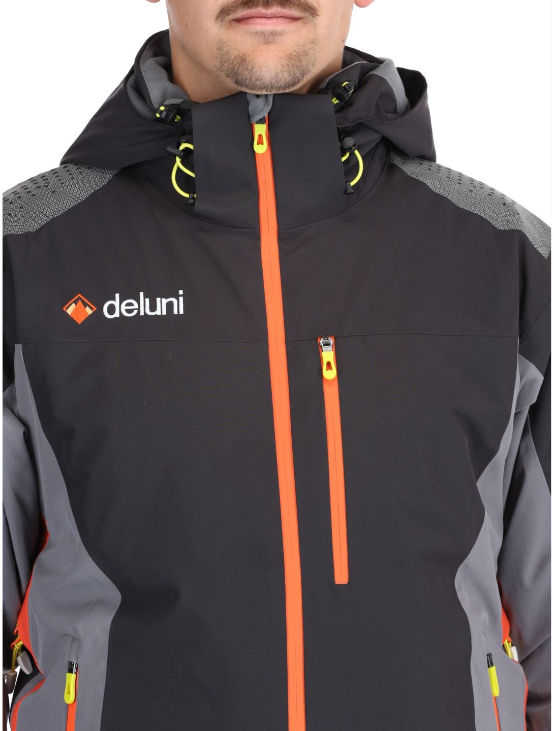 Deluni, Challenger 4 ski jacket men Black / Anthracite black, grey 