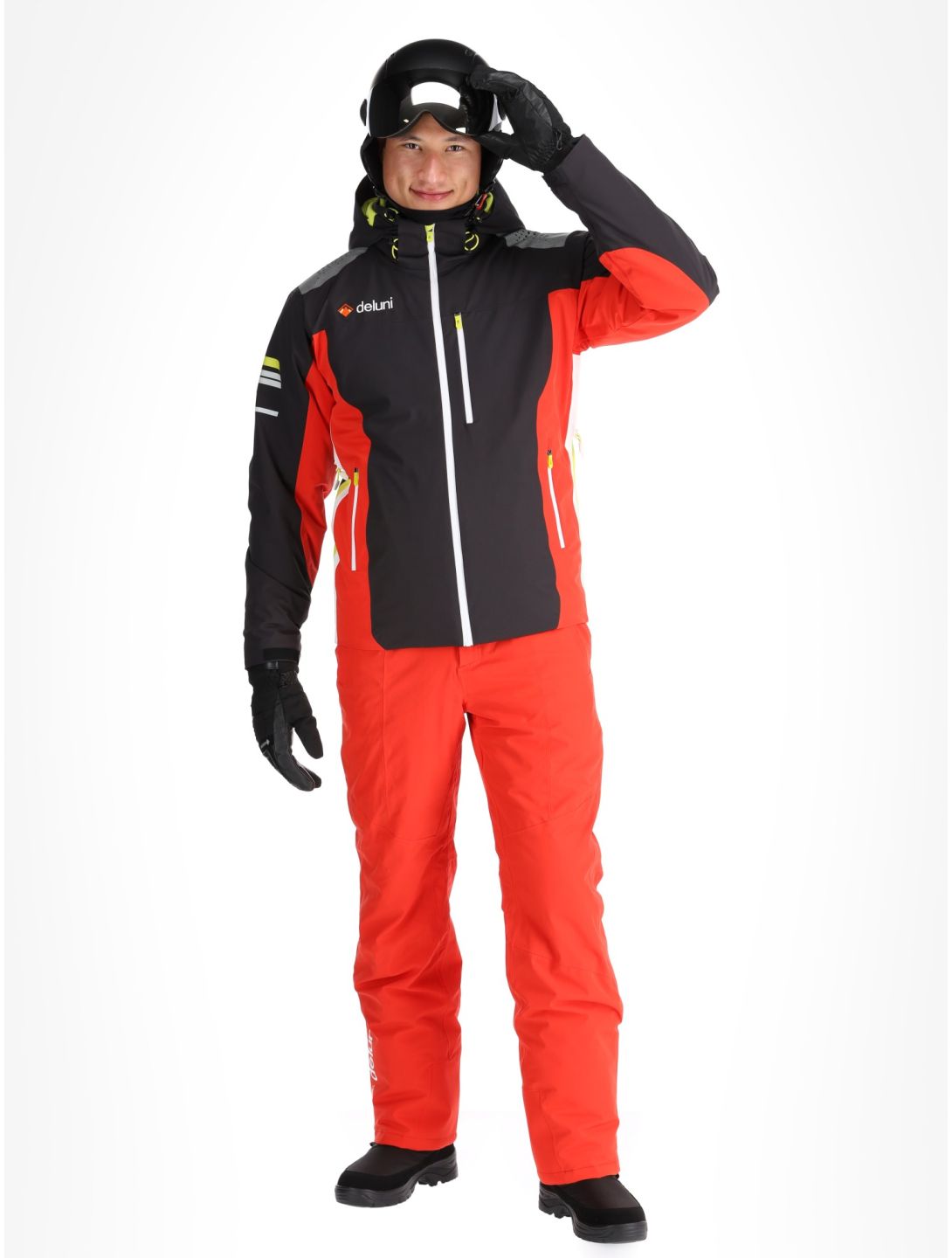 Deluni, Challenger 4 ski jacket men Black/ Red black, red 