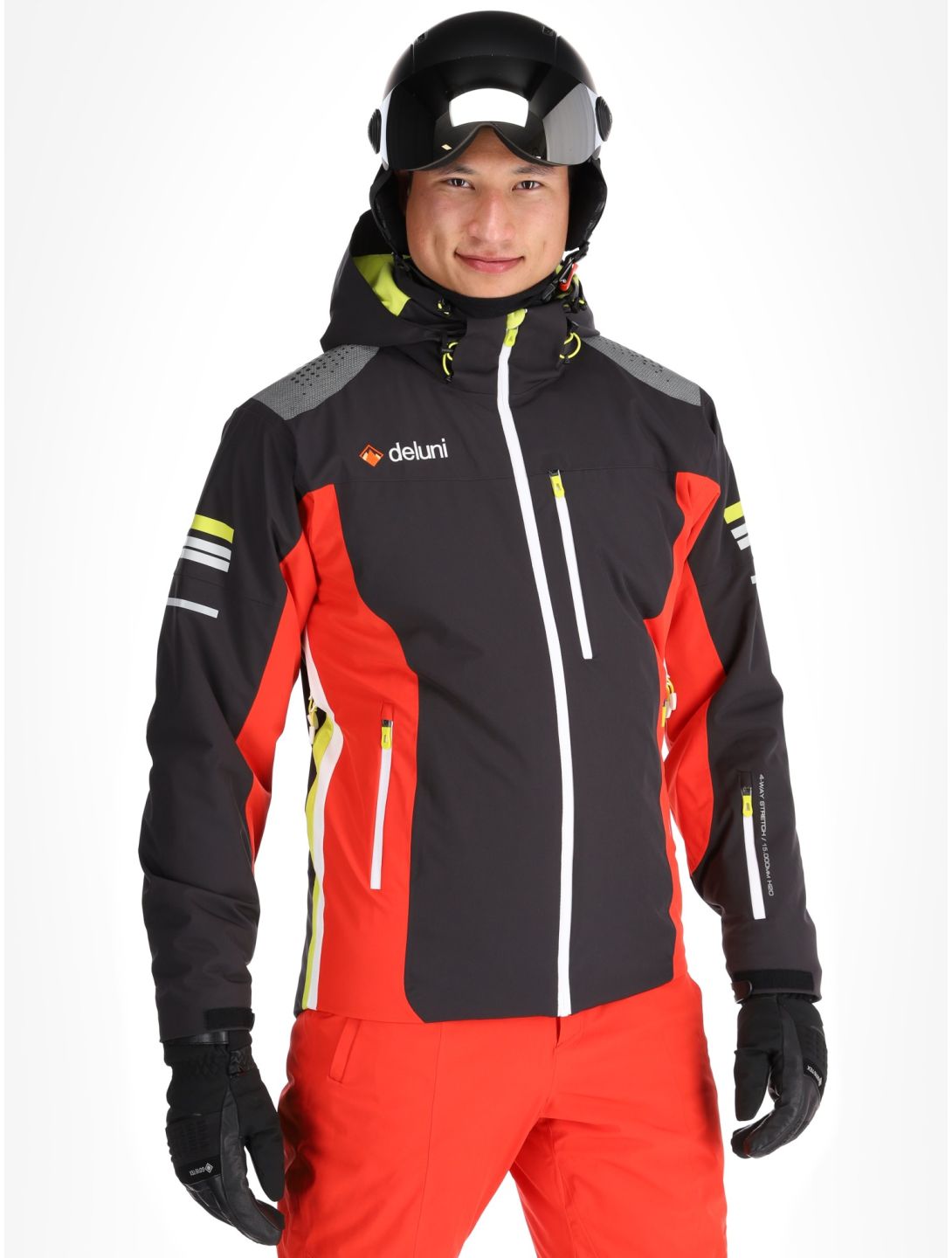 Deluni, Challenger 4 ski jacket men Black/ Red black, red 