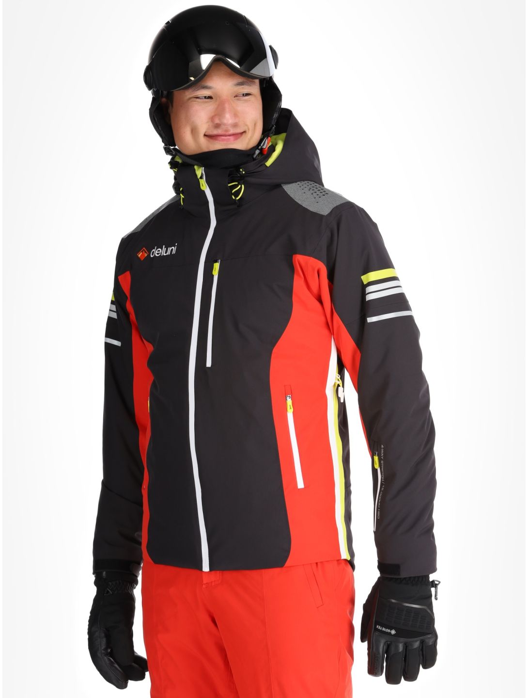 Deluni, Challenger 4 ski jacket men Black/ Red black, red 