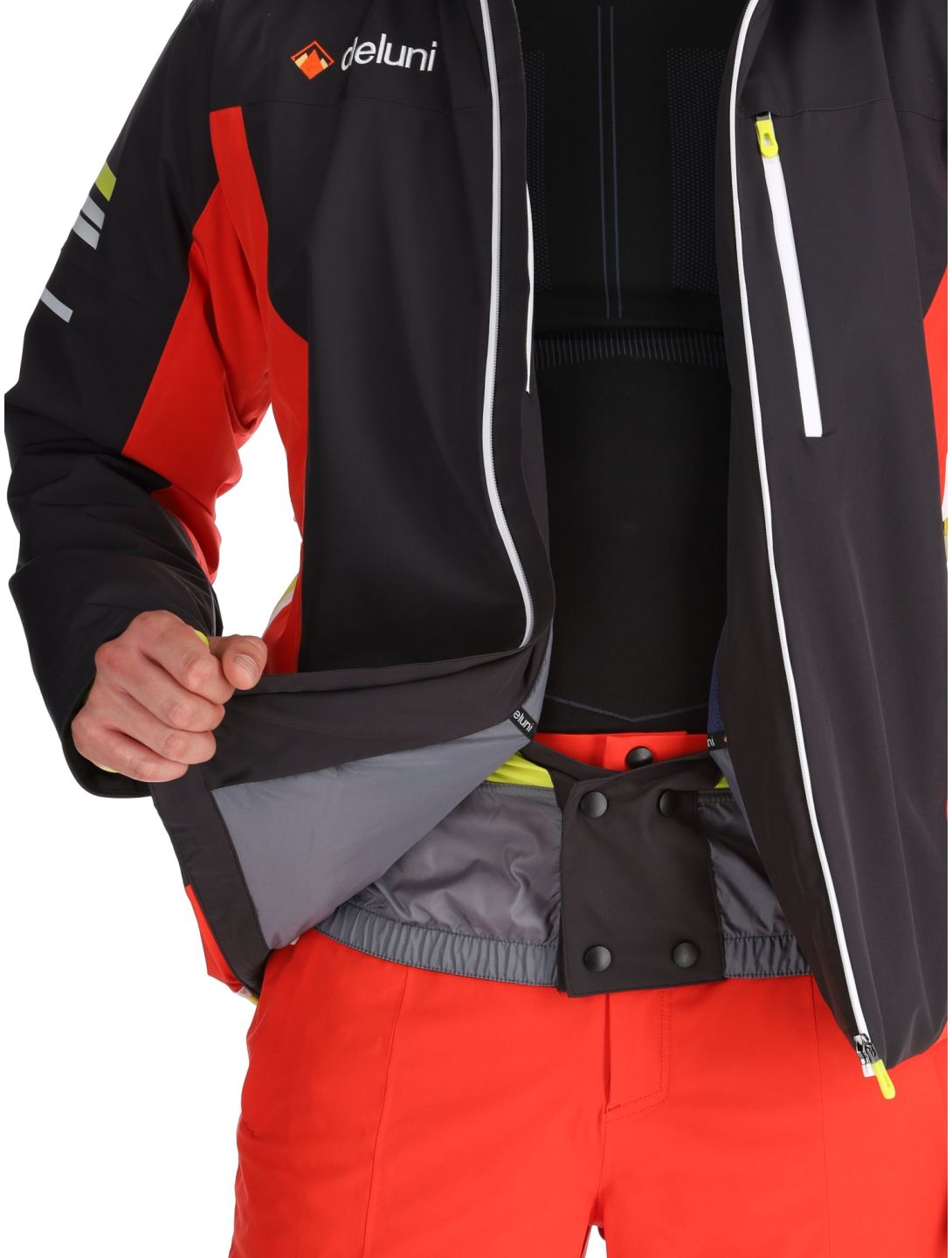 Deluni, Challenger 4 ski jacket men Black/ Red black, red 