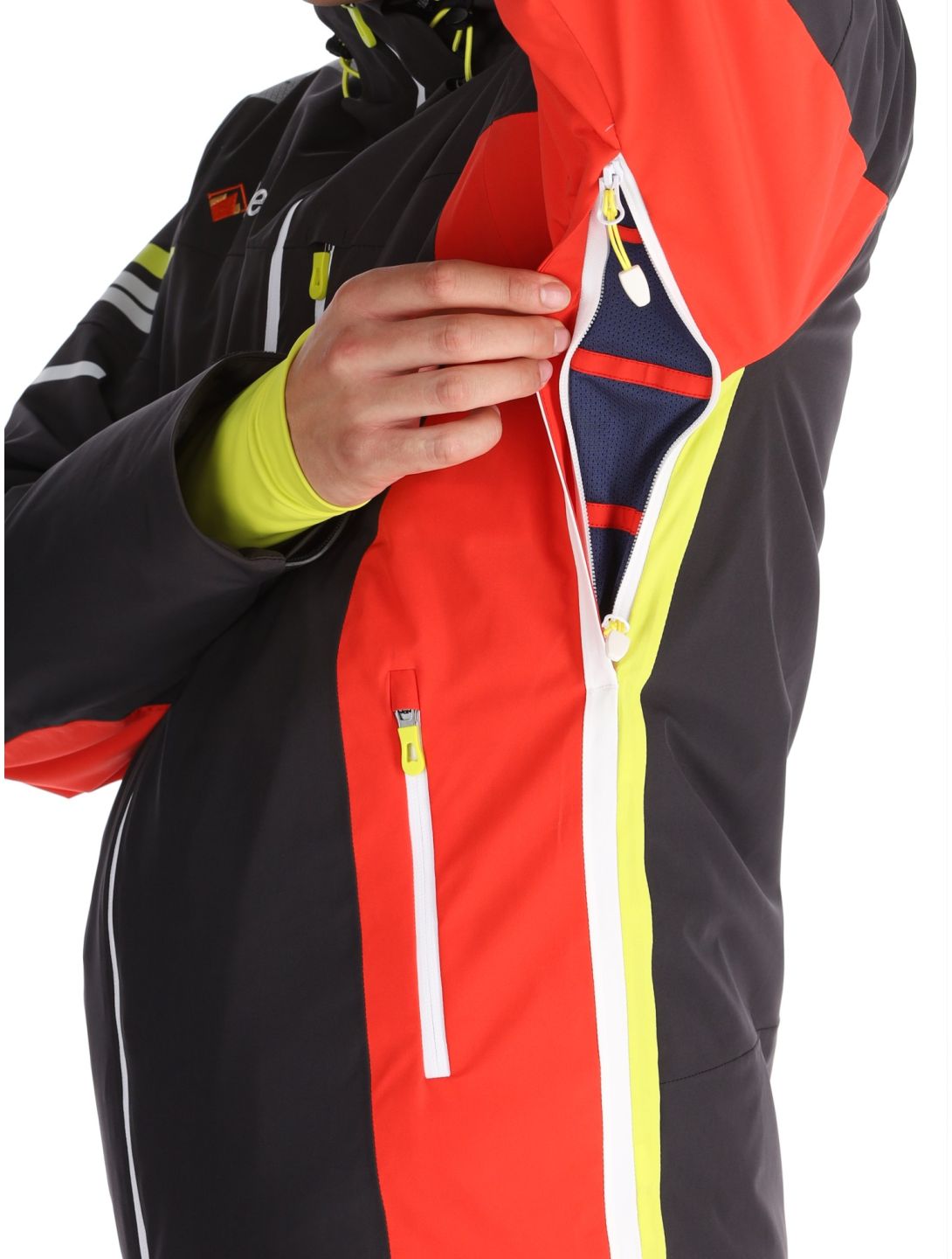 Deluni, Challenger 4 ski jacket men Black/ Red black, red 