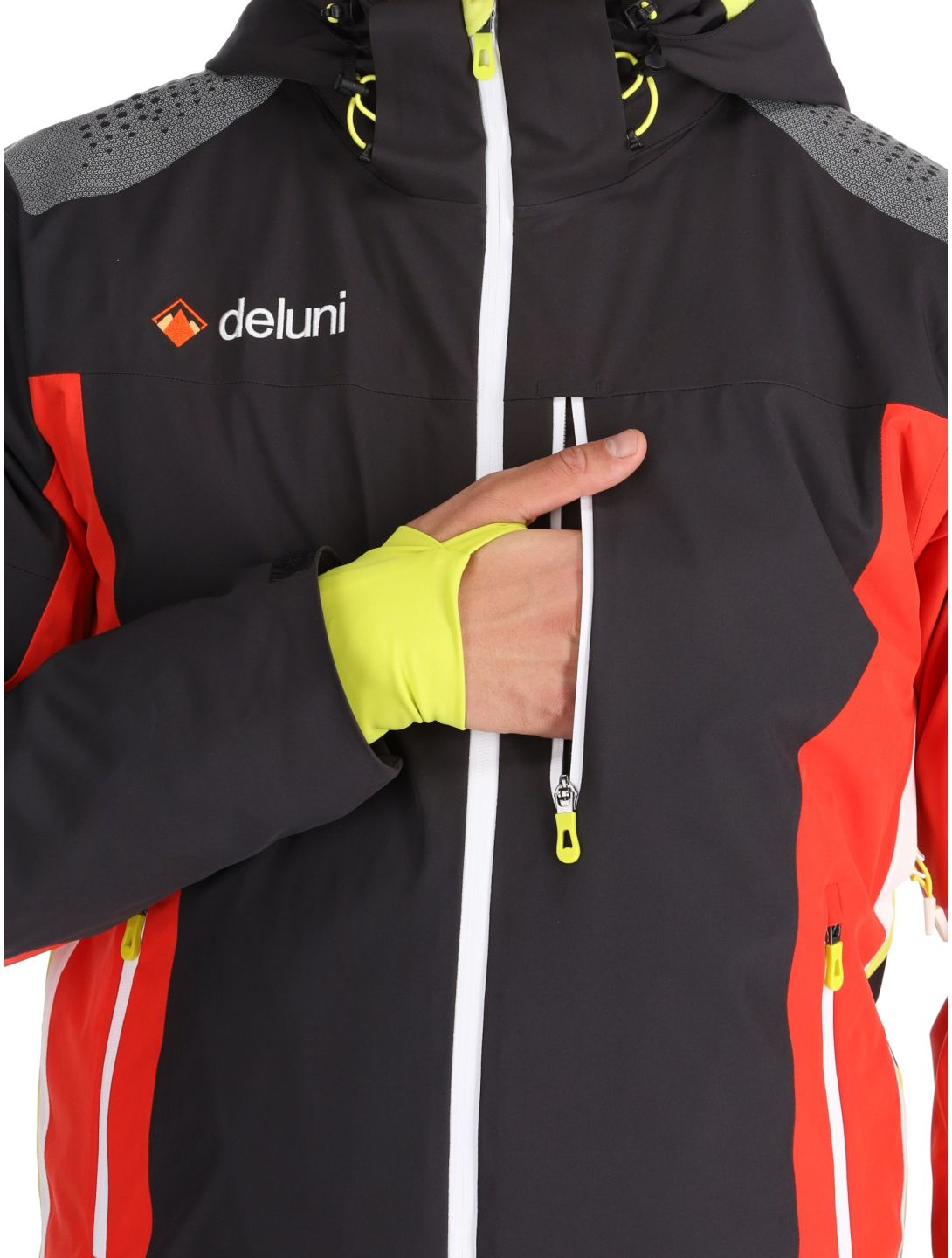 Deluni, Challenger 4 ski jacket men Black/ Red black, red 