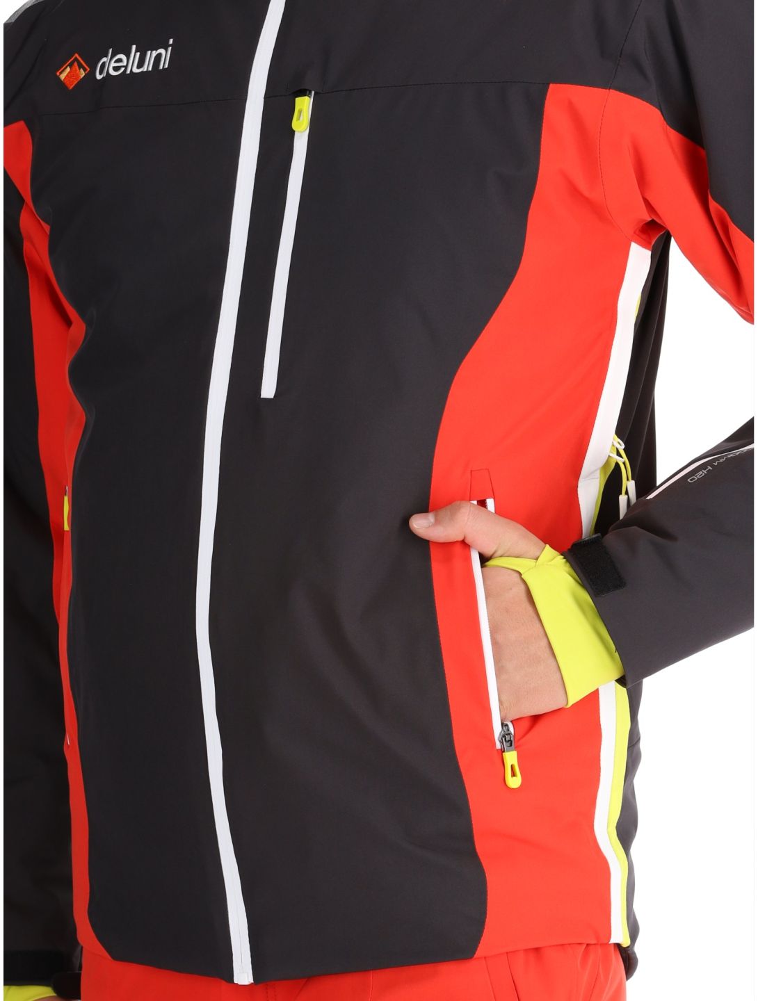 Deluni, Challenger 4 ski jacket men Black/ Red black, red 