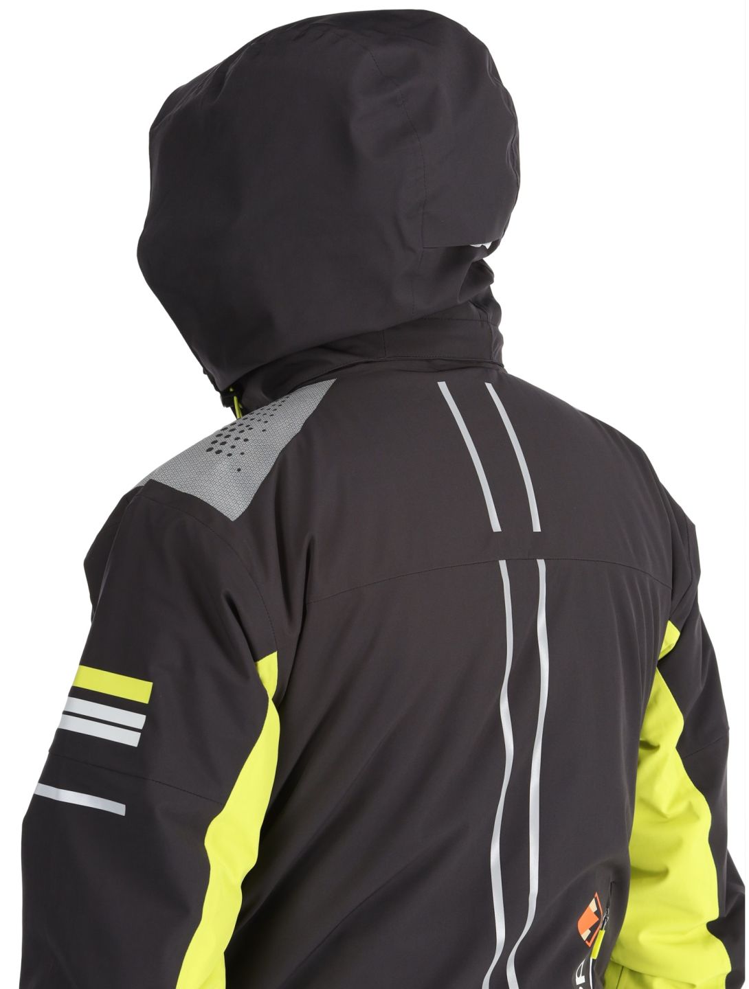 Deluni, Challenger 4 ski jacket men Black / Yellow Lime black, yellow 