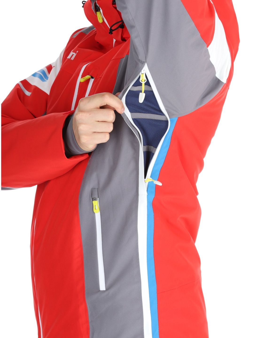 Deluni, Challenger 4 ski jacket men Red / Anthracite grey, red 