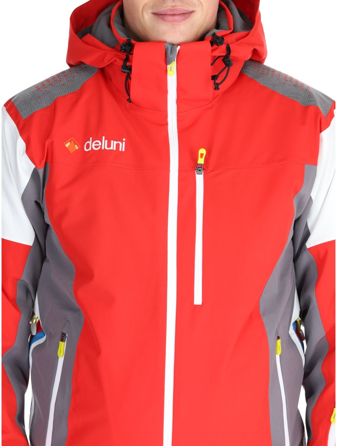 Deluni, Challenger 4 ski jacket men Red / Anthracite grey, red 