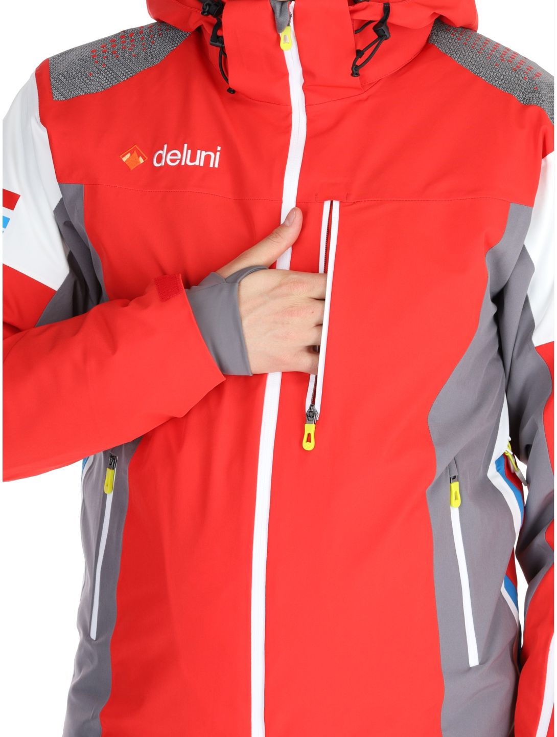 Deluni, Challenger 4 ski jacket men Red / Anthracite grey, red 