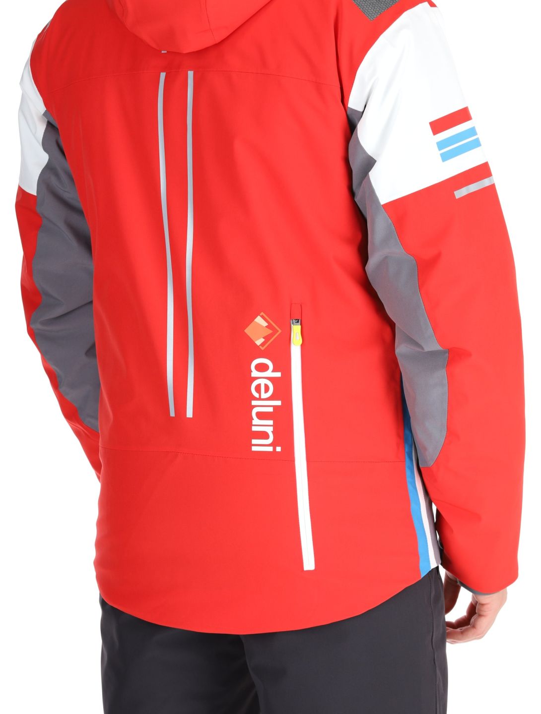 Deluni, Challenger 4 ski jacket men Red / Anthracite grey, red 